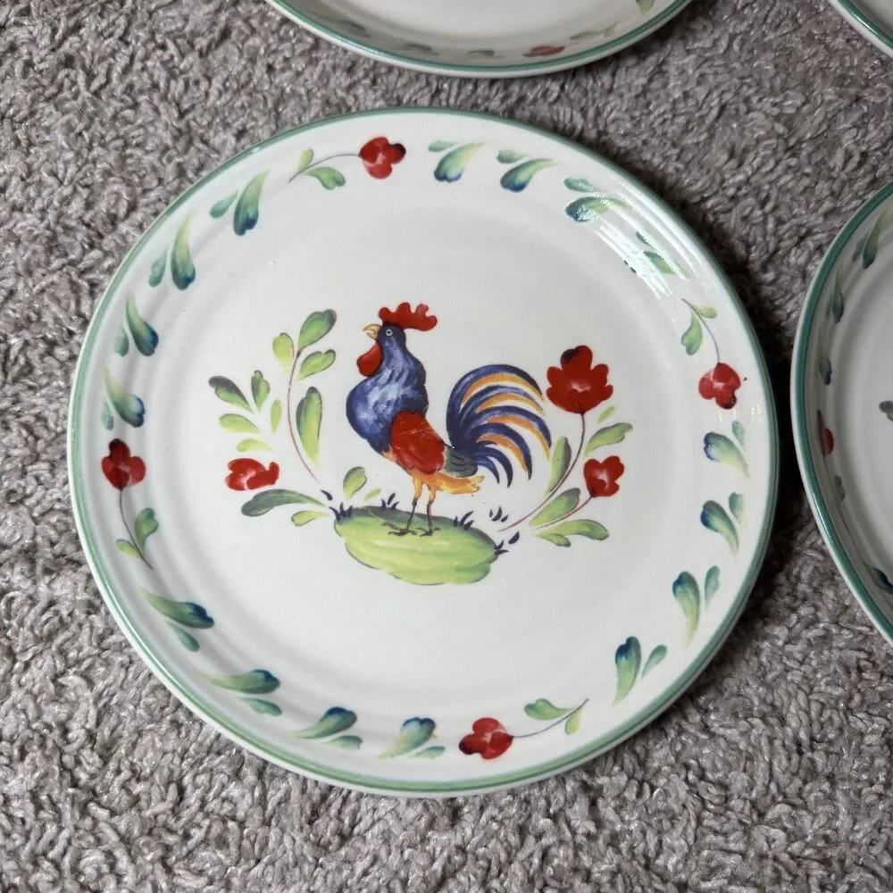 International Tableworks Provence Rooster Salad Plates 7.5